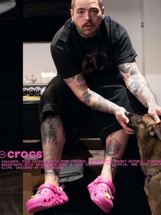 Crocs X Post Malone Rare Duet Max II Platform Slip On Clogs Electric Pink W10 M8 main image 8